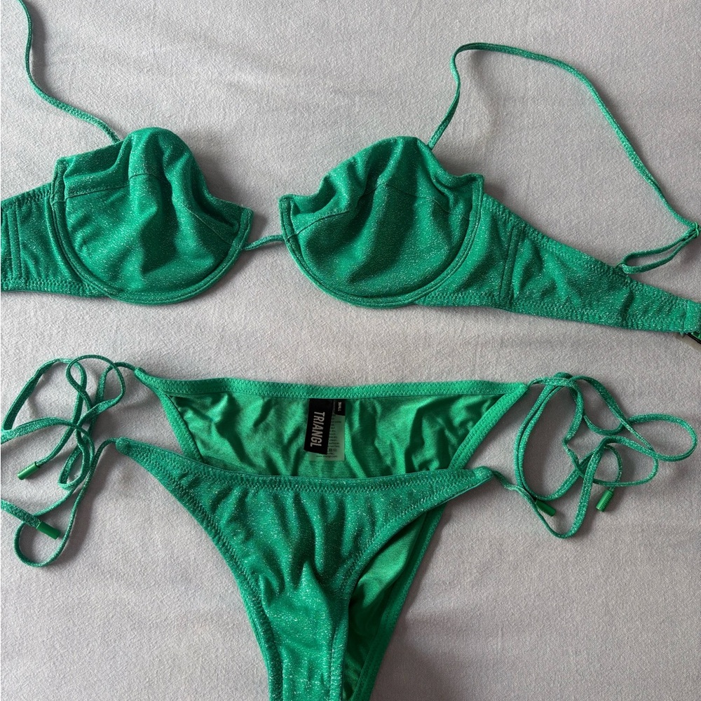 TRIANGL Swimwear Sparkle Green Bikini
